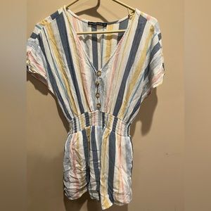 Abercrombie striped romper size small
